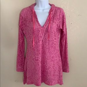 Athleta sheer hooded long sleeve